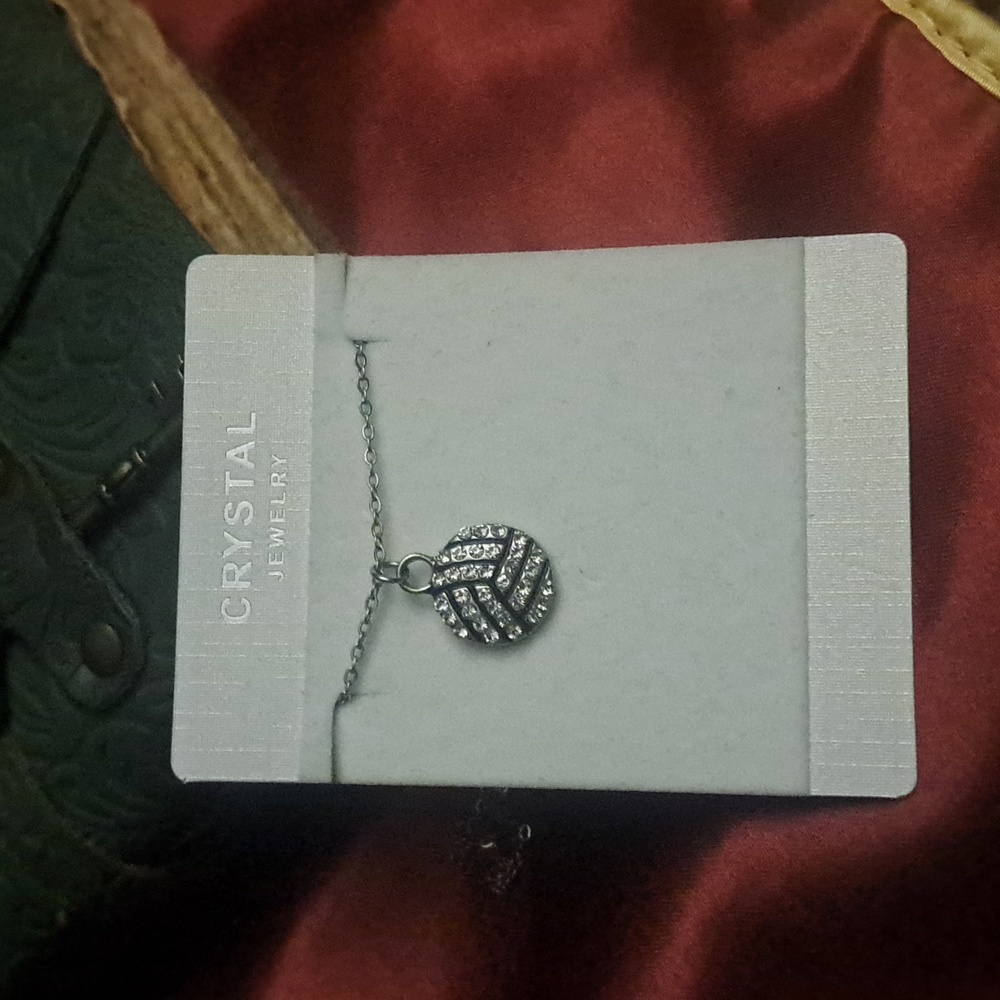 Metal and glass necklace